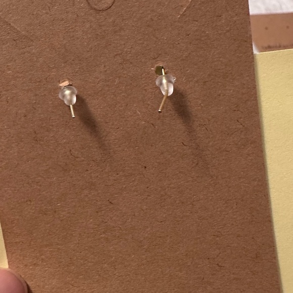 Rainbow leaf earrings handmade light metal - Picture 2 of 5